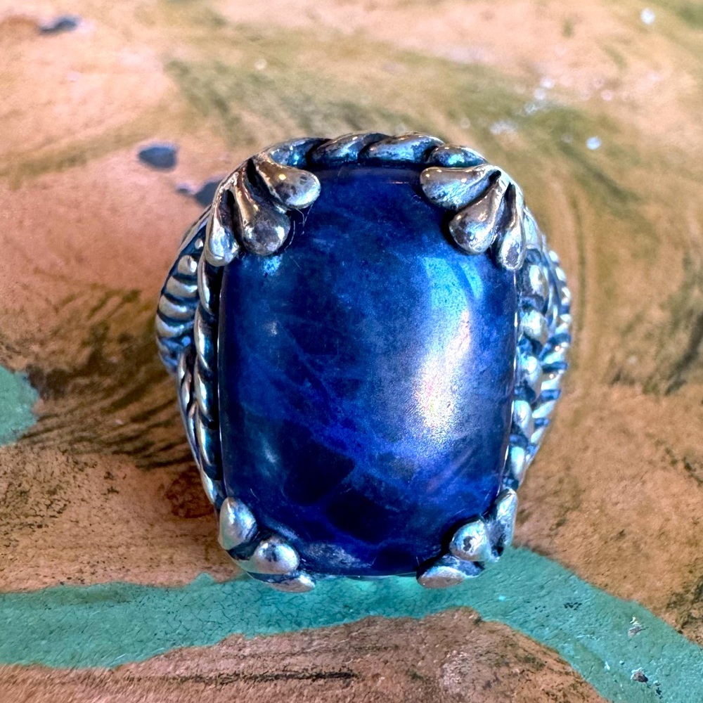 Carolyn Pollack sterling silver ring with blue stone